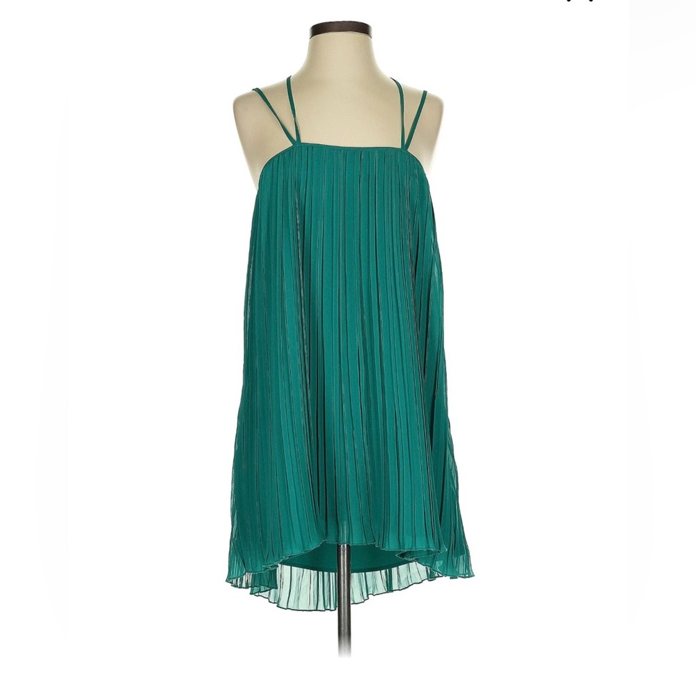 BCBGeneration pleated strappy dress - size small - teal green